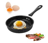 FUYTSUO Mini Padella Antiaderente Ø 14 cm, Padella Antiaderente, Mini padella, antiaderente, piccola Padella a Induzione, Padella Induzione Piccola Padella per Uova, Pancetta, Fette di prosciutto