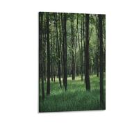 FUYUETTG Stampa artistica da parete su tela con motivo foresta fantasy, paesaggio vintage, con alberi della natura, stampa su tela testurizzata, per soggiorno, camera da letto, ufficio, cornice