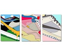 FUYUHAN Arte>Poster,Sneaker 3 Pezzi Poster Artistico Moda Scarpe Pittura Decorazioni per la casa per Camera dei Ragazzi Decorazione murale Immagine 60x80cm