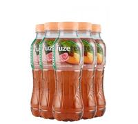 FUZE TEA Bevanda al Tè Pesca e Rosa, 400ml, Confezione da 12 Bottiglie PET