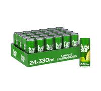 Fuze Tea, Bevanda Rinfrescante Analcolica di Té al Gusto Limone e Citronella, con Zuccheri ed Edulcorante - 24 Lattine da 330 ml