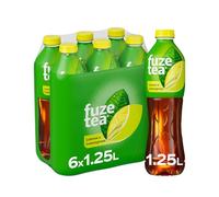 Fuze Tea, Bevanda Rinfrescante Analcolica di Té al Gusto Limone e Citronella, con Zuccheri ed Edulcorante - 6 Bottiglie da 1.25 L