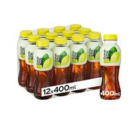 FuzeTea Limone e Lemongrass Senza Zuccheri - 12 Bottiglie da 400 ml, Tè Freddo al Limone con una Nota di Citronella, Senza Zuccheri, in Bottiglia PET 100% Riciclabile, Bevanda Analcolica