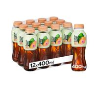 Fuze Tea, Bevanda Rinfrescante Analcolica di Té al Gusto Pesca e Rosa, Senza Zuccheri - 12 Bottiglie da 400 ml