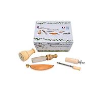 FUZEAU - 78321 - Confezione da 5 esche in legno naturale - Per imitare i suoni degli uccelli della basicona - Ambienti Nature - Da 4 anni