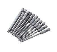 FUZHGYEAL 11 Pezzi di Punte for cacciavite Torx Cave Set 1/4 Teste di cacciavite a Stella con Gambo Esagonale di Sicurezza Strumento di Potere Magnetico