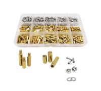 FUZHGYEAL M2 M2.5 M3 M4 Solid Brass Hex Standoff Pillar Spacer Kit, Screws And Nuts Assortment for PCB Board And Electronics Assembly(M3 680pcs)