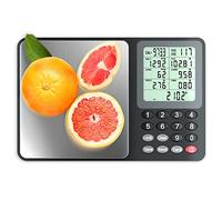 Fuzion Bilancia alimentare nutrizionale, bilancia digitale per la perdita di peso, calcolo dei fattori alimentari, macro, calorie, preparazione dei pasti, controllo delle porzioni, acciaio