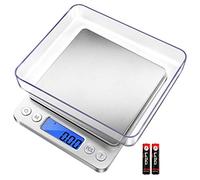 Fuzion Bilancia digitale da 500 g, precisione di 01 grammi, piccola bilancia per gioielli, mini bilancia da cucina per erbe, polvere, oro, monete, peso grammi e once