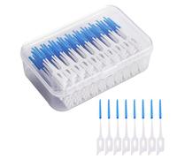 FUZVOL 220 scovolini interdentali in silicone, stuzzicadenti in silicone, bastoncini per filo interdentale, pulizia efficiente dei denti stretti, spazzole dentali blu per la pulizia orale