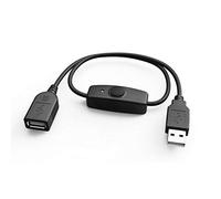 FUZYXIH Cavo di prolunga USB A 2.0 con presa e maschio, interruttore on/off, connessione dati USB, set tester per cavi dati