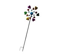 FUZYXIH Chiaro campanello a vento a forma di cuore per decorazione di cortile e terrazza, realizzato in metallo resistente alle intemperie, decorazione dinamica