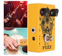 Fuzz Effect Pedal, Yellow Electric Guitar Effect All-Metal Shell con True Bypass Effect for Music Lovers for Outdoor Performance for Guitarist for Music Club