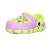FUZZIO Bambini SeSulki Eva-Clog, Zoccoli Unisex Viola-Verde 26/27 EU