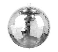 Fuzzix MB40 - Sfera sfaccettata da 40 cm, con anelli di fissaggio, sfera da appendere, leggera, facile da installare, specchio vero, ideale per serate in atmosfera da discoteca