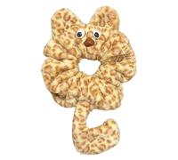 Fuzzy Animal Scrunchie - Elastico per coda di cavallo a forma di gatto, per donne e ragazze, tessuto felpato con nucleo interno elasticizzato, accessorio alla per palestra, yoga, scuola