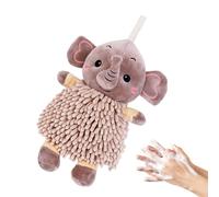 Fuzzy Ball Hand Towel, Soft Elephant Doll Decor, 11.02x7.09x4.33 Inches Hangable Quick Drying Absorbent Hand Towels for Kids Adults Spa Poolside Kitchen Nursery Beach Holiday Boys Girls