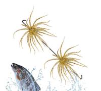 Fuzzy Dice, 2 esche colorate realistiche a forma di riccio marino morbido affondante lento, esca di riccio di mare - in acqua dolce e salata, fiumi, ruscelli, laghetti e rive