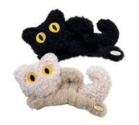 Fuzzy Hair Clips, Cat Girl Barrette, Plush Hair Claws, non Slip Grip Design, Soft Cartoon Style, for Daily Wear Cosplay Parties, Girly Hairpin Claw, 4.33