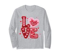 Fuzzy Heart Love Lettere Valentine Camicia Carino Peluche Stile Maglia a Manica