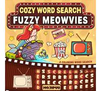 Fuzzy Meowvies: Cozy Word Search Coloring Puzzle Books for Adults and Teens Relaxation
