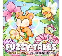 Fuzzy Tales Coloring Book: Whimsical Forest Sanctuaries Coloring Book featuring Cute Animal Friends and Simple Cozy Fantasy Lifestyle Scenes for All Ages
