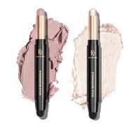 FV Ombretto Crema Duo Pack, Lunga Tenuta Impermeabile, Alta Pigmentazione Ombretto in Crema, Finish Luminoso, Rose Matte & Pearl Shimmer