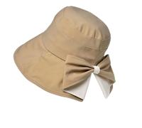 FVCTGHZ Cappello da pescatore Elegance Bow con protezione UV, pieghevole, estivo, a tesa larga, leggero, da campeggio(Khaki 1PC)
