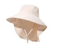 FVCTGHZ Cappello da sole da donna con velo, protezione UV UPF 50+, for ciclismo estivo, spiaggia, alpinismo all'aperto(Beige)