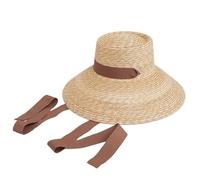 FVCTGHZ Cappello da spiaggia estivo con protezione UV e cordino antivento, a tesa larga, da donna