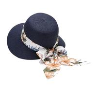FVCTGHZ Cappello da spiaggia for donna estivo con fiocco boemo, sombrero, grandi faldas di paglia intrecciata(Beige 1PC)