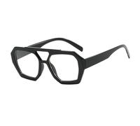 FVCTGHZ Occhiali da sole irregolari a doppio raggio. Celebrità in stile europeo e americano dalla personalità unica(BrightBlackandWhite)