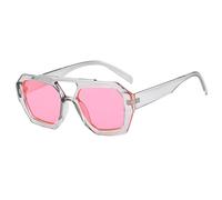 FVCTGHZ Occhiali da sole irregolari a doppio raggio. Celebrità in stile europeo e americano dalla personalità unica(Greypowdertablets)