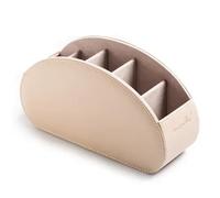 FVCTGHZ Per Articoli Di Cancelleria 5 Griglia PU Pelle Organizzatore Telecomando Telefono E Supporto Tv Scrivania Scatola Portaoggetti Cosmetici Pennello(Beige)