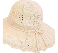 FVCTGHZ Versione cappello di paglia cappello estivo da sole protezione solare onda spiaggia cappello fresco da donna(Beige)