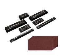 FVDPWYE 7 Pezzi Blocco di Levigatura in Schiuma EVA Leggero Blocco di Levigatura Manuale a Basso Profilo Tampone Abrasivo per Officina, SET 7PC Con Carta Vetrata