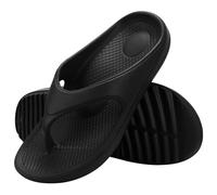 FVDZRFIE Ciabatte gomma donna Sandali piatti da donna Pantofole esterno antiscivolo Casa Scivoli spiaggia unisex Respiro ortopedico morbido(Black1,44)