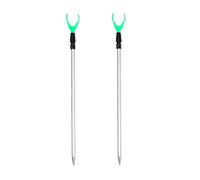 FVDZRFIE Porta Canne da Pesca da Terra Supporto for Canna da Pesca Retrattile 1-5 Pezzi, A Terra, Adatto for La Sabbia della Riva(Green 80 cm-2pcs)