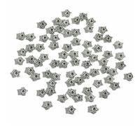 FVFIJH 30-200 pezzi di perline distanziatrici a forma di tubo sfuso placcate in argento per la creazione di gioielli, ciondoli a tubo, accessori per braccialetti e collane fai da te - 05-50 pezzi