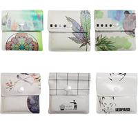 FVFVAHO Posacenere portatile tascabile, in PVC, per sigarette, ignifugo, riutilizzabile, ecologico, per uso esterno o in viaggio (6 stili)