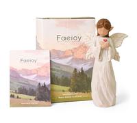 FVFVAHO Statuette di elfo custode, regalo di simpatia per la perdita della persona cara, regalo commemorativo per il lutto per il Ringraziamento, Natale, statuetta decorativa scolpita dipinta a mano