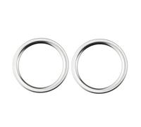 FVGOKMNA Anello sfiato automobilistico Compatibile con Nissan per Kicks 2017 2018 2019 2020 2021 2022 Auto Air Vent Presa di Copertura Aria Condizionata Presa Trim(Silver)