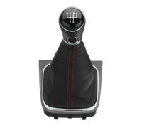 FVGOKMNA Pomello cambio Compatibile Con Per Golf Mk5 Mk6 Per Jetta V VI Per Scirocco 5 Speed Gear Stick Pomello Del Cambio Ghetta Nera Boot Cover Frame