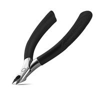 FVION Taglia Cuticole Professionale, Tronchesino Cuticole in Acciaio Inox, Tronchesine per Cuticole per Le Cuticole Di Manicure e Piedi, Forbicine Cuticole 5mm Ganascia, Nero