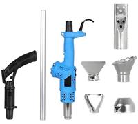 FVPJUXSG Bruciatore Elettrico Erbacce 3 in 1, diserbante Termico da 2000 W e Pistola ad Aria Calda, 1202 ℉ Max, 5 ugelli Erba da Giardino, accensione Barbecue, scioglighiaccio(Blu)