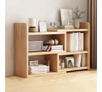 FVPJUXSG Libreria scrivania espandibile, libreria banco in legno, angolare, ufficio, organizer regolabile for dormitorio, soggiorno, angolo cucina(Natural,(30-60)*17 * 56cm)
