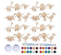 FVPKYUR Attività Creative Con Dinosauri Per Bambini,Puzzle 3D In Legno Interattivi | Giocattolo Di Dinosauro Per La Prima Infanzia,Per Bambini In Età Prescolare, Educativo, Famiglia, Feste E Giochi