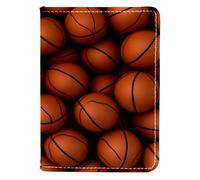 FVQL Copertura del passaporto per il viaggio, supporto del passaporto di 4x5.5 pollici, modello senza cuciture basket, Multicolore 5399, 10x14cm/4x5.5 in