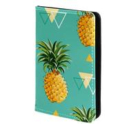 FVQL Custodia per passaporto da viaggio, 10 x 14 cm, ananas e triangolo, Multicolor2946, 10x14cm/4x5.5 in