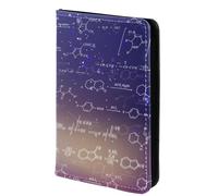 FVQL Custodia per passaporto da viaggio, 10 x 14 cm, equazioni chimiche e formule, Multicolore 3096, 10x14cm/4x5.5 in
